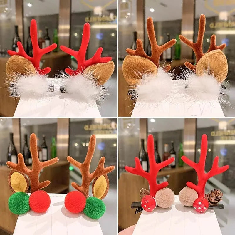 Christmas headpieces hair clips reindeer
